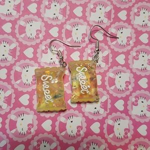 Yellow Sparkly Sweet candy earrings